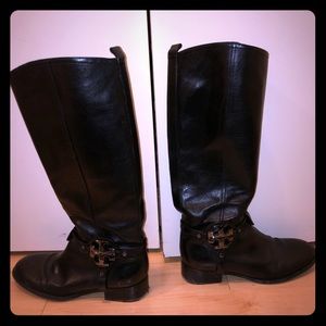 Tory Burch black riding boots size 9